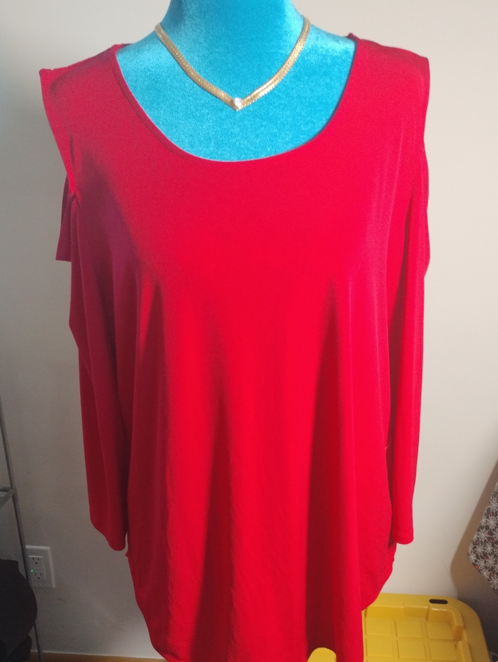❣️Worthington Red Scoop Neck Long Sleeve Top